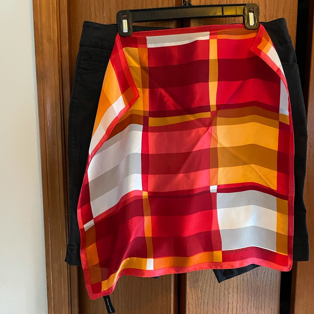 Adrienne Vittadini square silk scarf, 20x20”